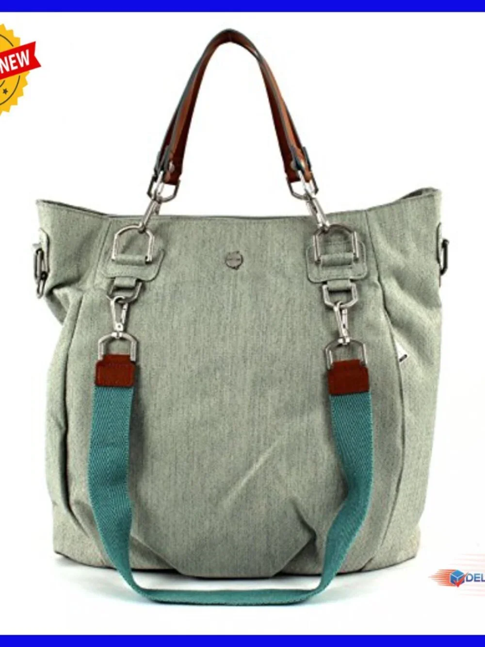 Large Recycled Polyester Diaper Tote with Multiple Straps & Accessories